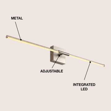 Makena Modern Minimalist Dimmable Integrated LED Metal Wall Sconce